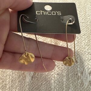 0280-Chico's Gold Dangle Earrings